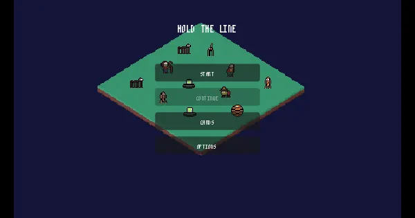 Screenshot of hold the line game
