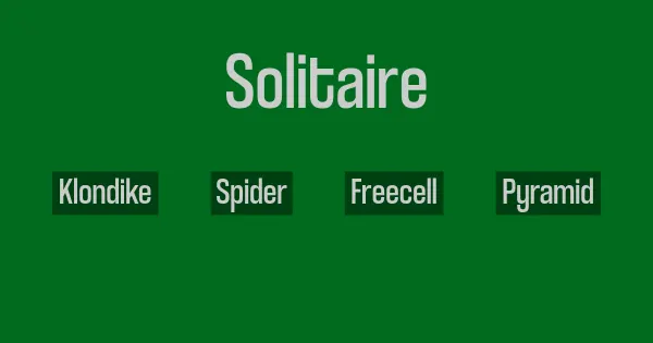 Screenshot of solitaire js
