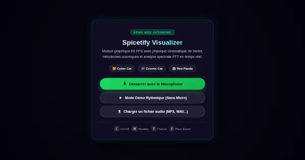 Screenshot of spicetify visualizer