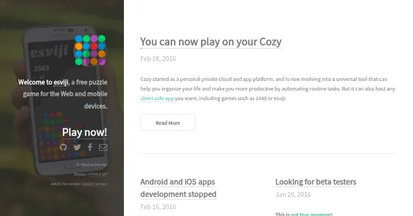 Screenshot of esviji