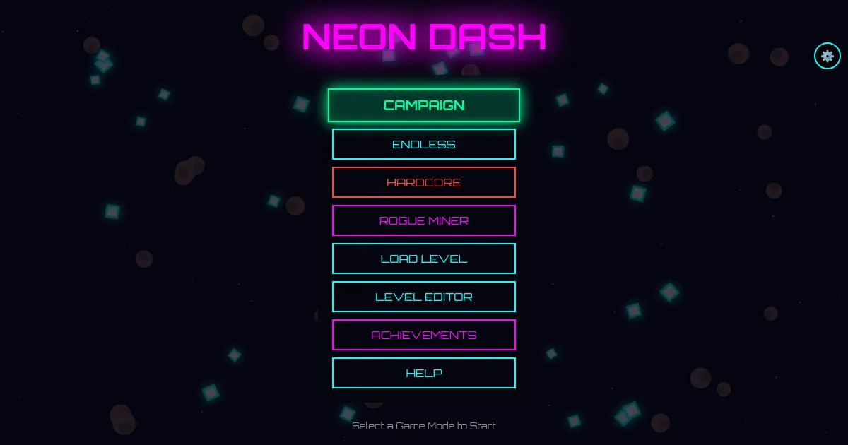 Screenshot of neon dash