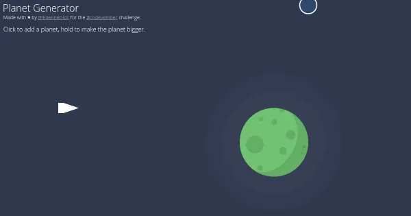 Screenshot of gravity rocket poc
