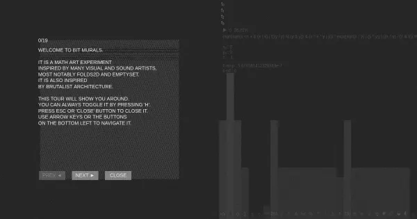 Screenshot of bit murals