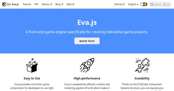 Screenshot of eva.js