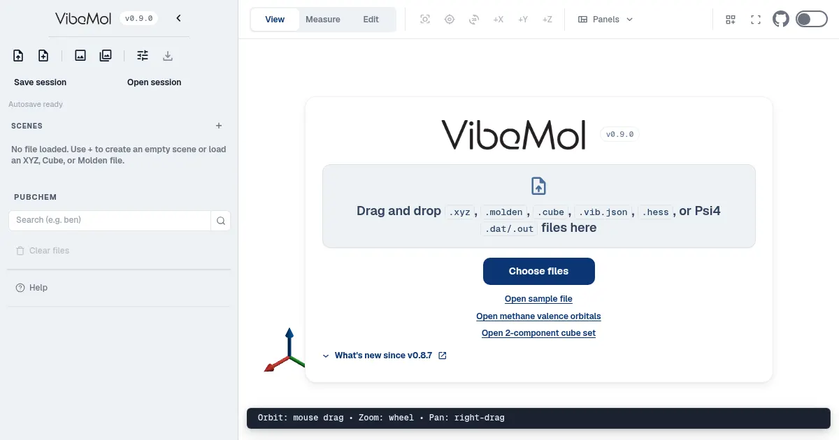 Screenshot of vibemol