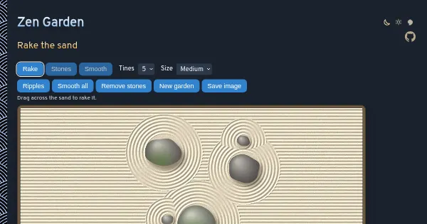 Screenshot of zen garden