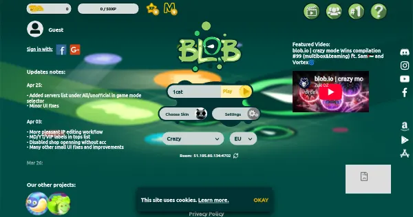 Screenshot of MultiOgarBlobPublic