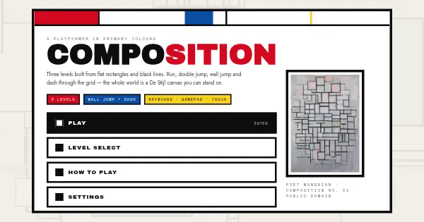 Screenshot of destijl platformer