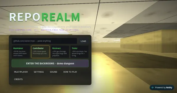 Screenshot of RepoRealm