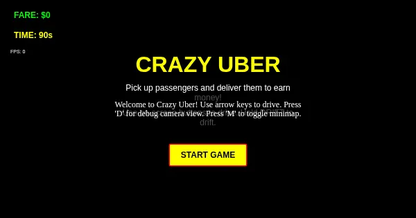 Screenshot of crazy uber