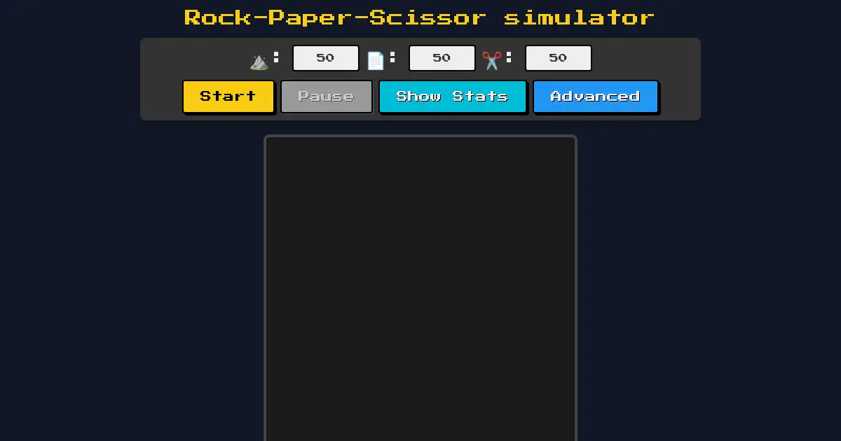 Screenshot of Rock Paper Scissor simulator