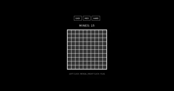 Screenshot of Minesweeper.github.io