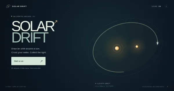 Screenshot of solar drift