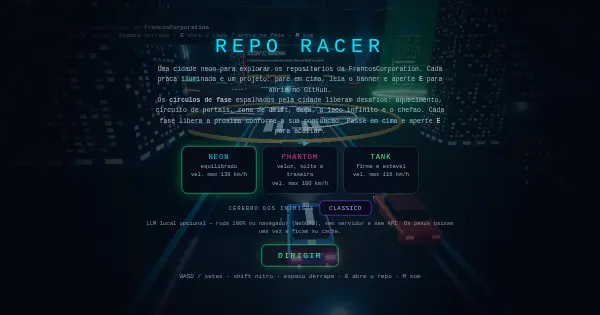 Screenshot of repo racer