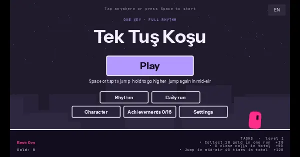 Screenshot of tek tus kosu