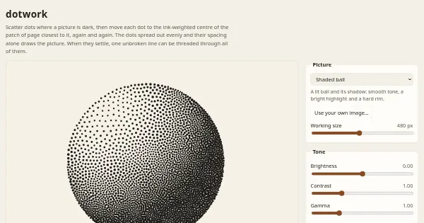 Screenshot of dotwork