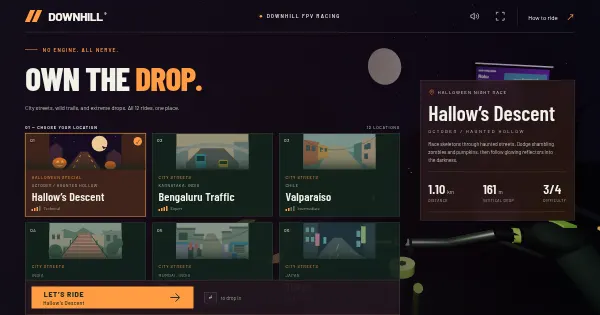 Screenshot of downhill