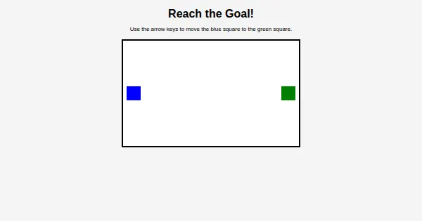 Screenshot of reach the goal game