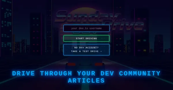 Screenshot of sunday dev drive