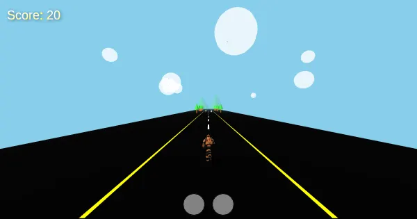 Screenshot of 3D runner game