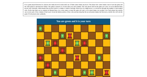 Screenshot of vertical rooks game