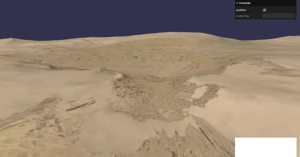 Screenshot of babylon 3dtiles demo