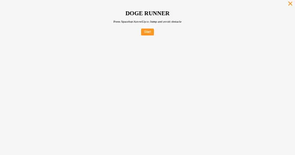 Screenshot of dogeRunner.github.io