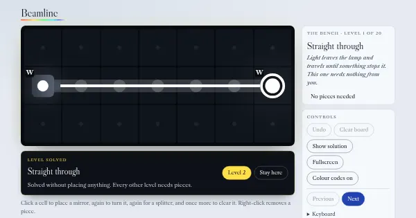 Screenshot of beamline