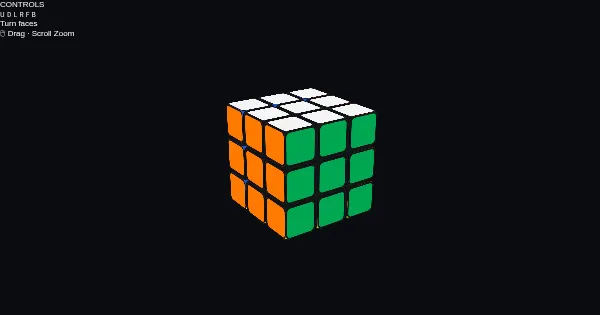 Screenshot of rubik cube 3d