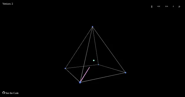 Screenshot of chaos game 3d