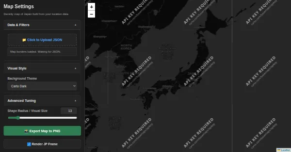Screenshot of Geo Heatmap Visualization