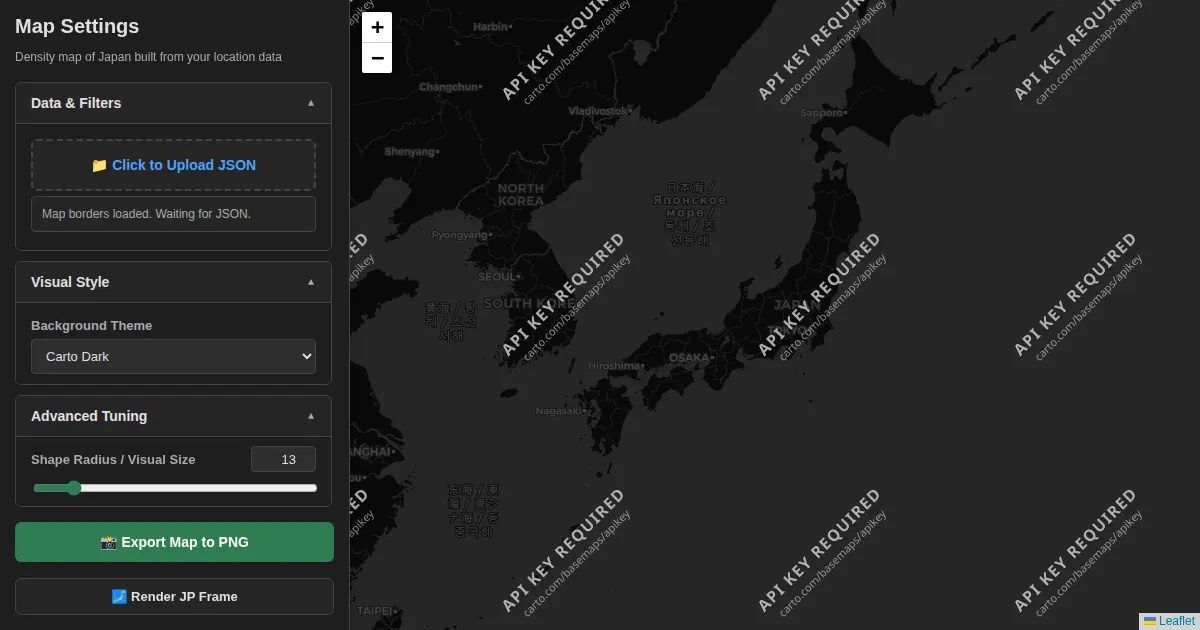 Screenshot of Geo Heatmap Visualization