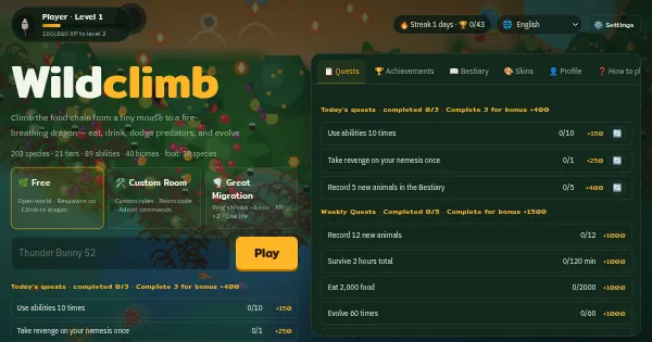 Screenshot of wildclimb