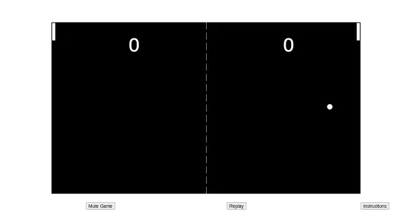Screenshot of Pong p5js