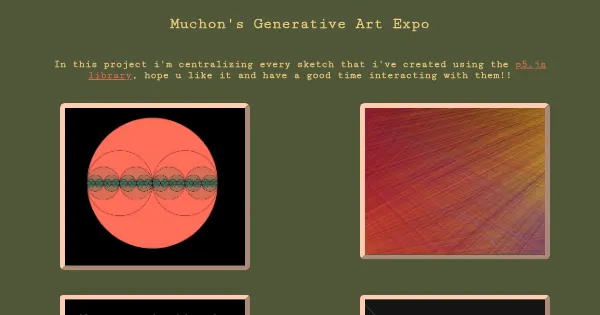 Screenshot of generative art