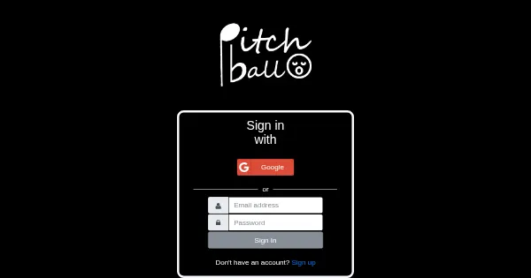 Screenshot of pitch ball game