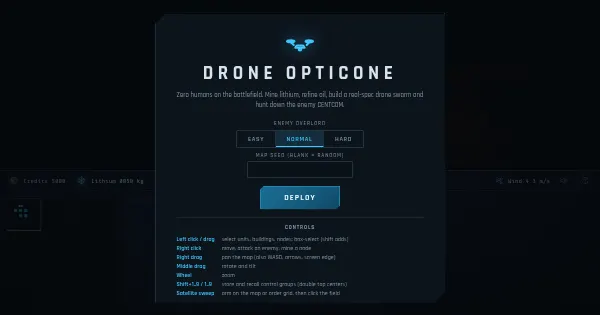 Screenshot of drone opticone