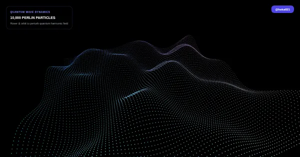 Screenshot of quantum particle wave 3d