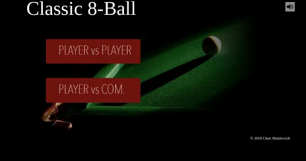Screenshot of Classic Pool Game