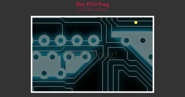 Screenshot of pixi pong