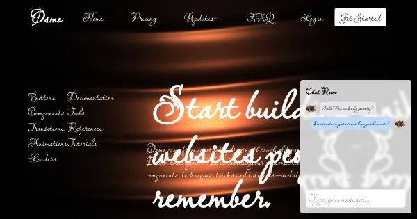 Screenshot of fluid light