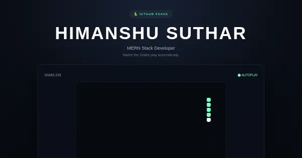 Screenshot of himanshusuthar04.github.io