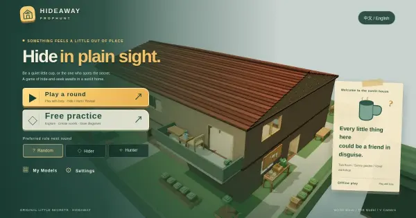 Screenshot of hideaway