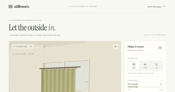 Screenshot of stillroom