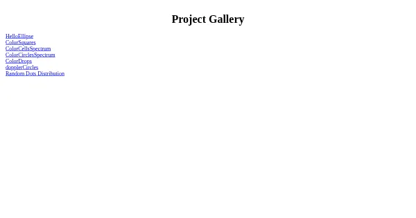 Screenshot of p5js projects
