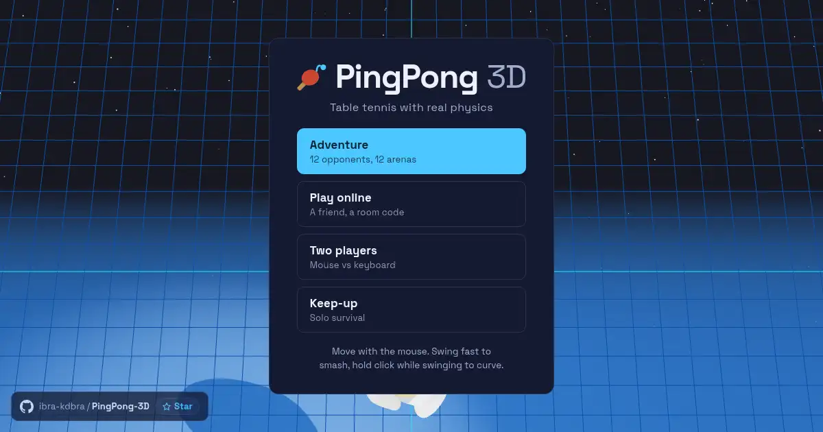 Screenshot of PingPong 3D