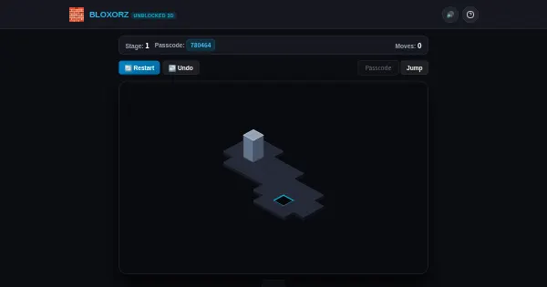 Screenshot of bloxorz unblocked