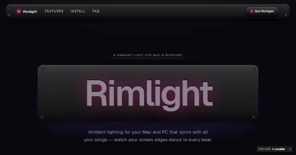 Screenshot of rimlight