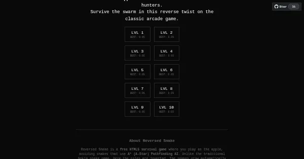 Screenshot of lab snake reverse