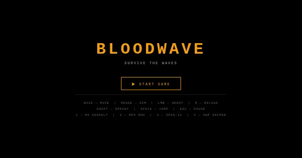 Screenshot of bloodwave fps game